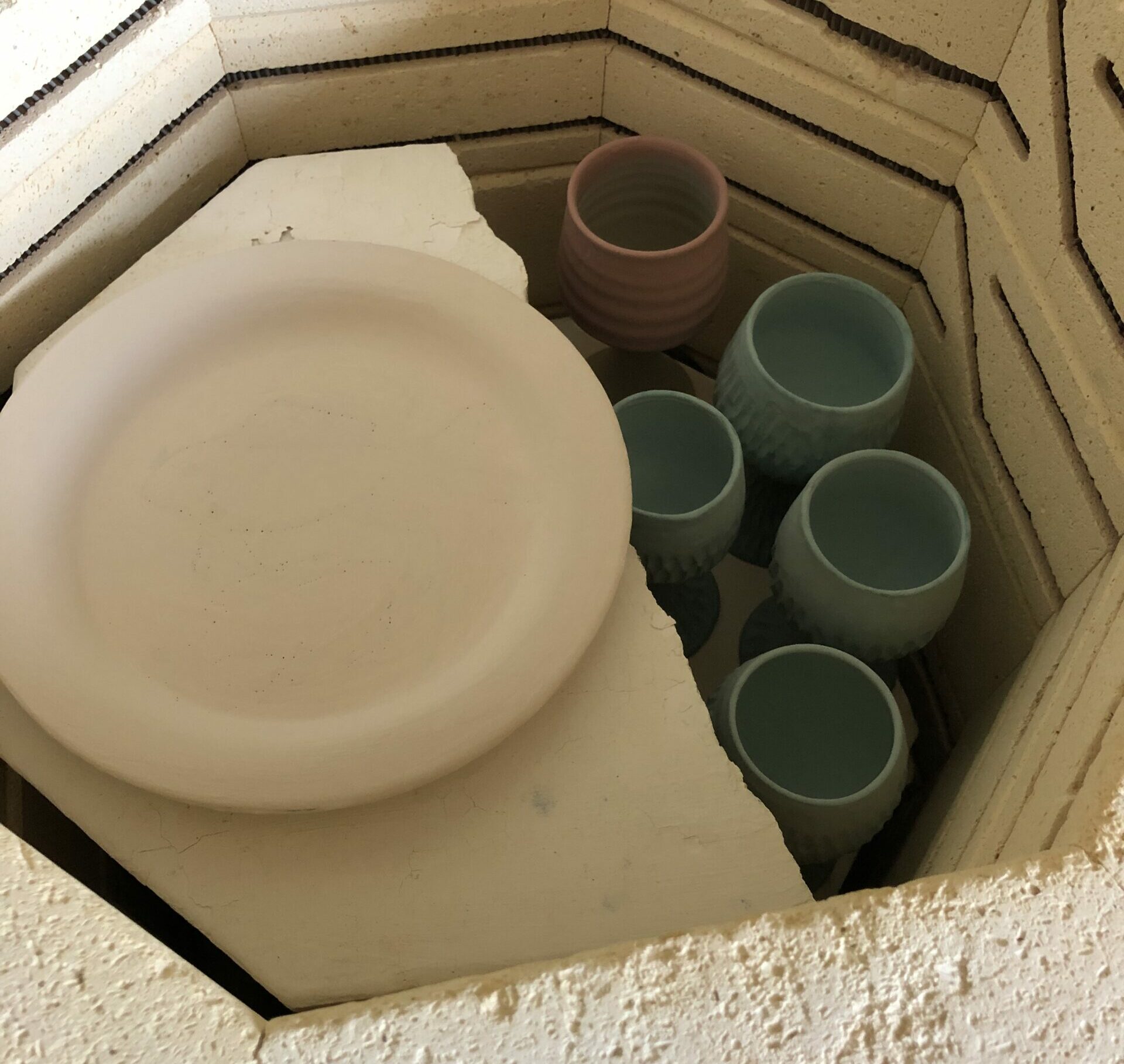inside the ceramics kiln